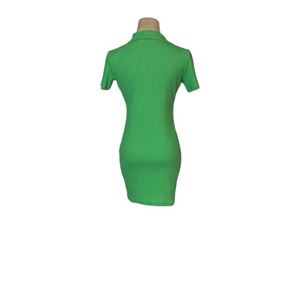 Zara lime green short sleeve mini dress size Large - Picture 2 of 11